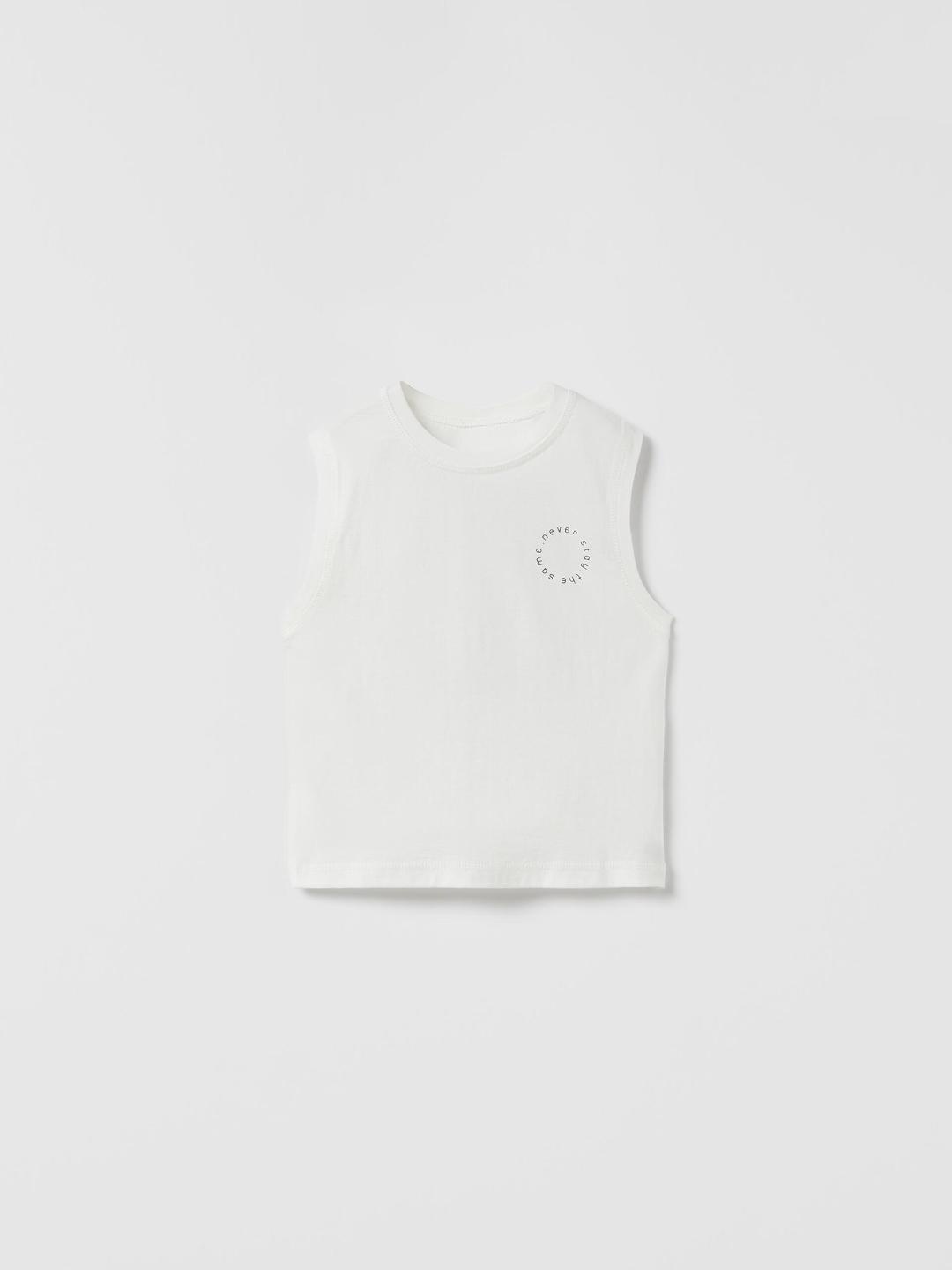 

ZARA Kids-Unisex White Tshirts