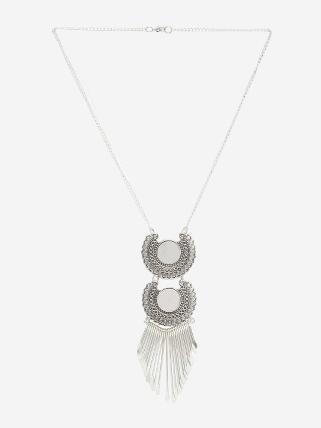 

VAGHBHATT Silver- Plated Oxidised Necklace and Chains