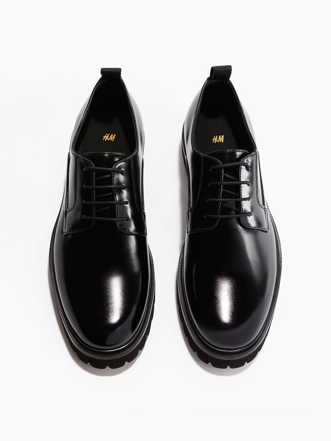 

H&M Men Chunky Derby Shoes, Black