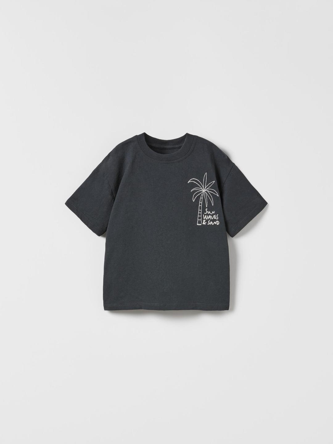 

ZARA Kids-Unisex Black Tshirts