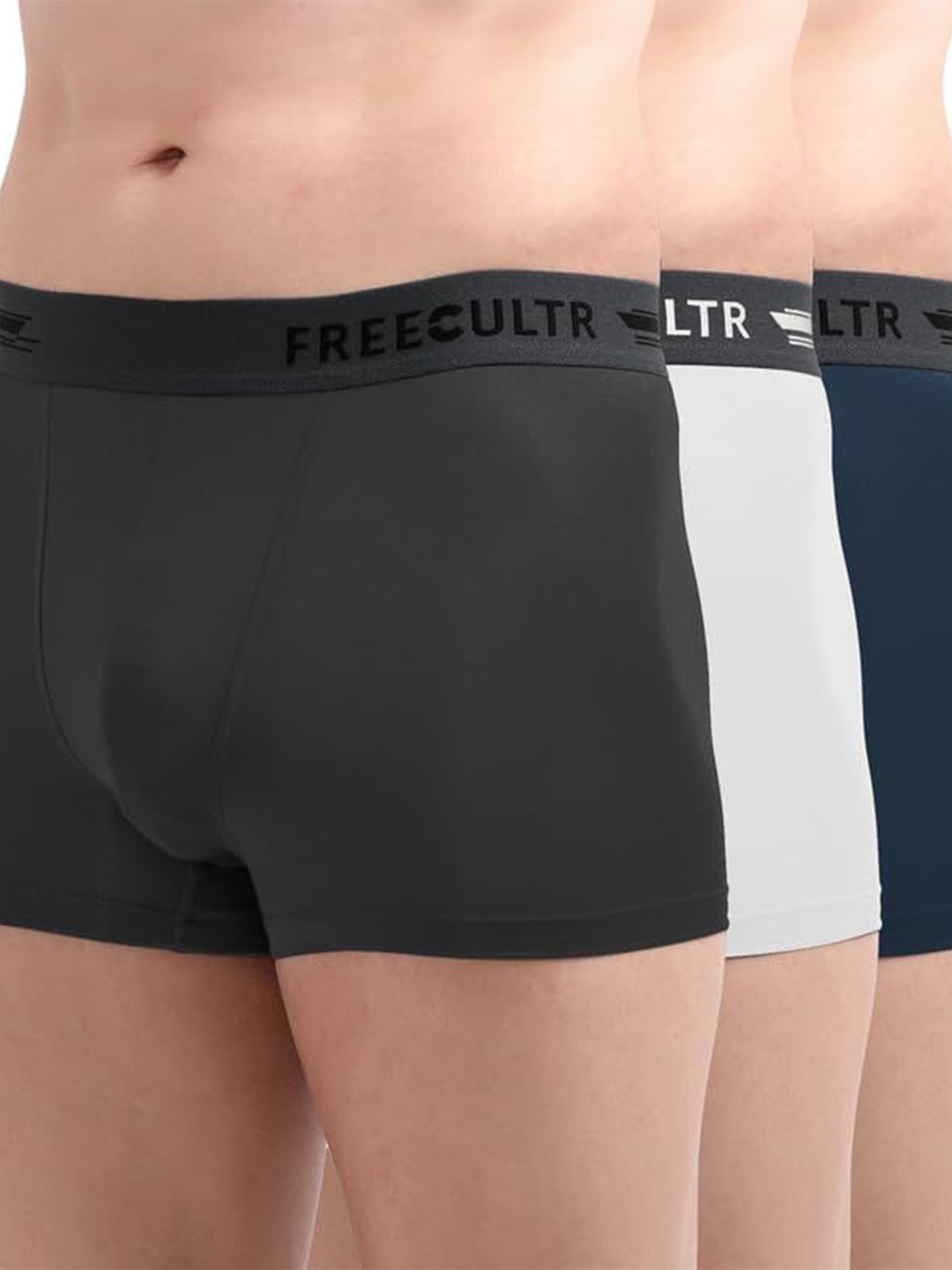 

FREECULTR Pack Of 3 Anti-Bacterial Trunks FC-XT-T-POB-CW-PB_S, Black