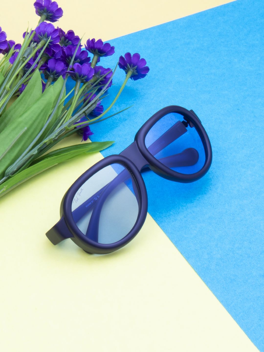 

Ted Smith Unisex UV Protected Lens Sunglasses DWELLER_C2-BLACK, Blue