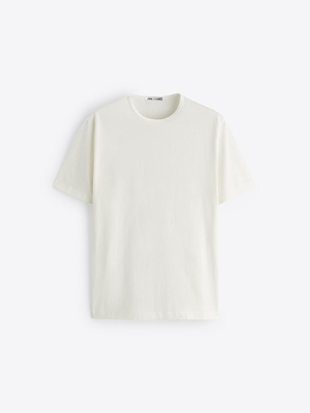 

ZARA Men Beige Tshirts