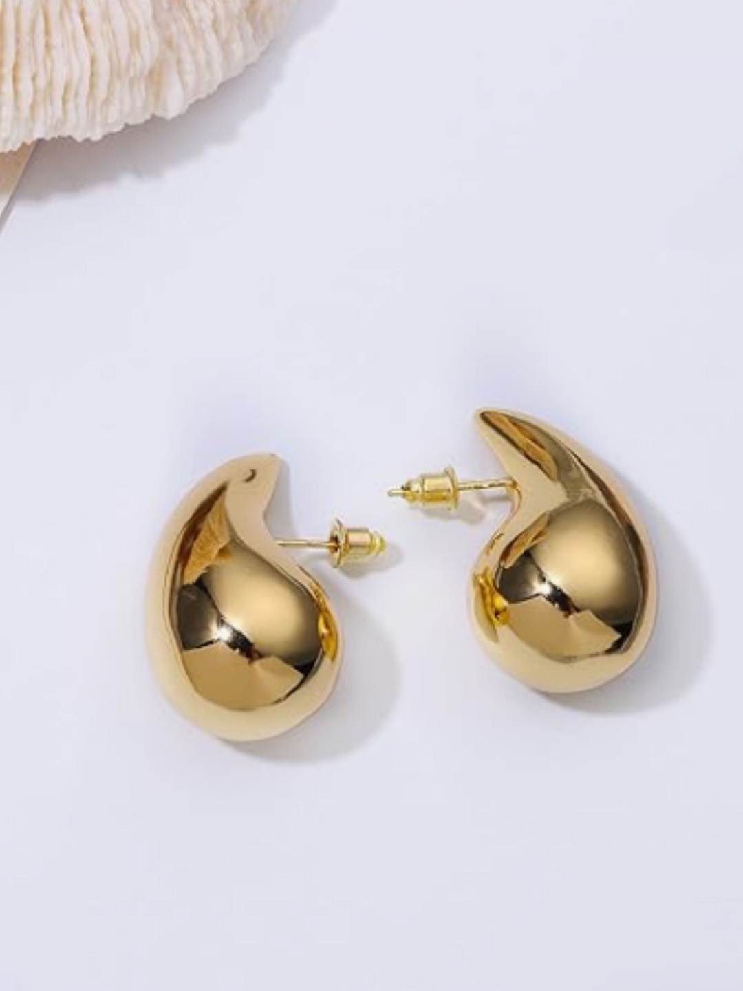 

SUBHAGALANKAR Teardrop Shaped Drop Earrings, Gold