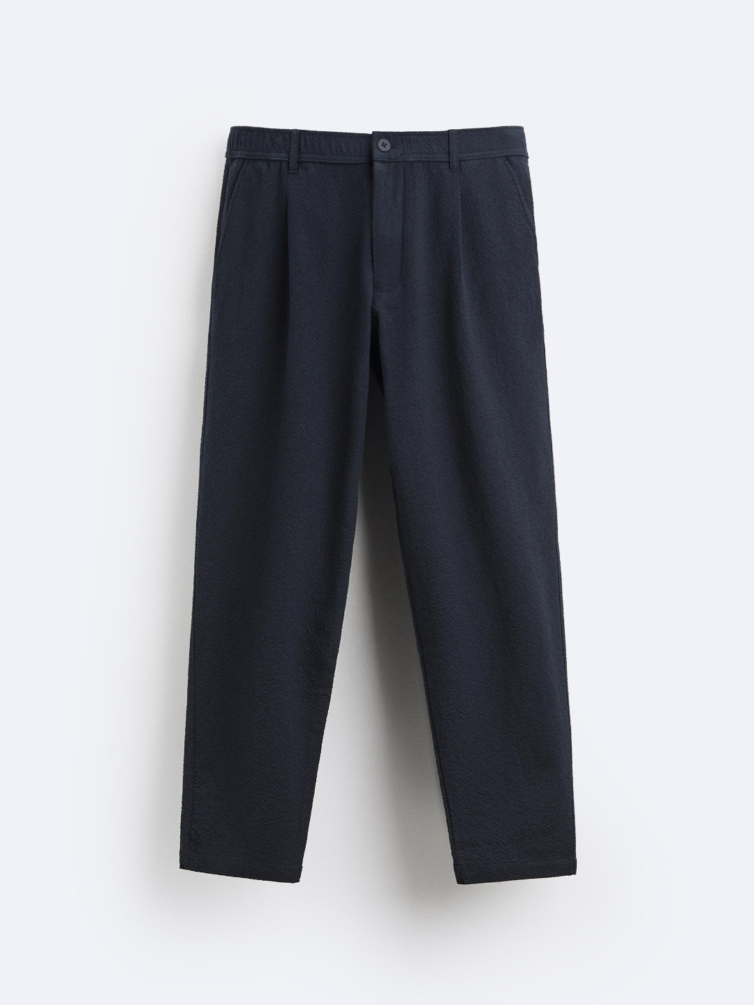 

ZARA Men Navy Blue Trousers
