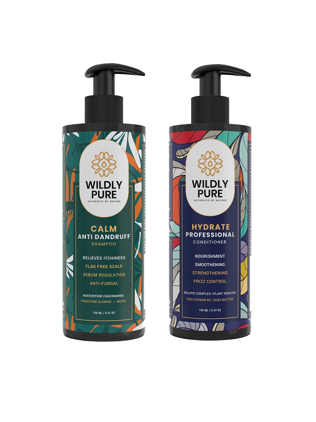 

Wildly Pure Set of Calm Anti-Dandruff Shampoo & Hydrate Conditioner - 150ml Each, Green