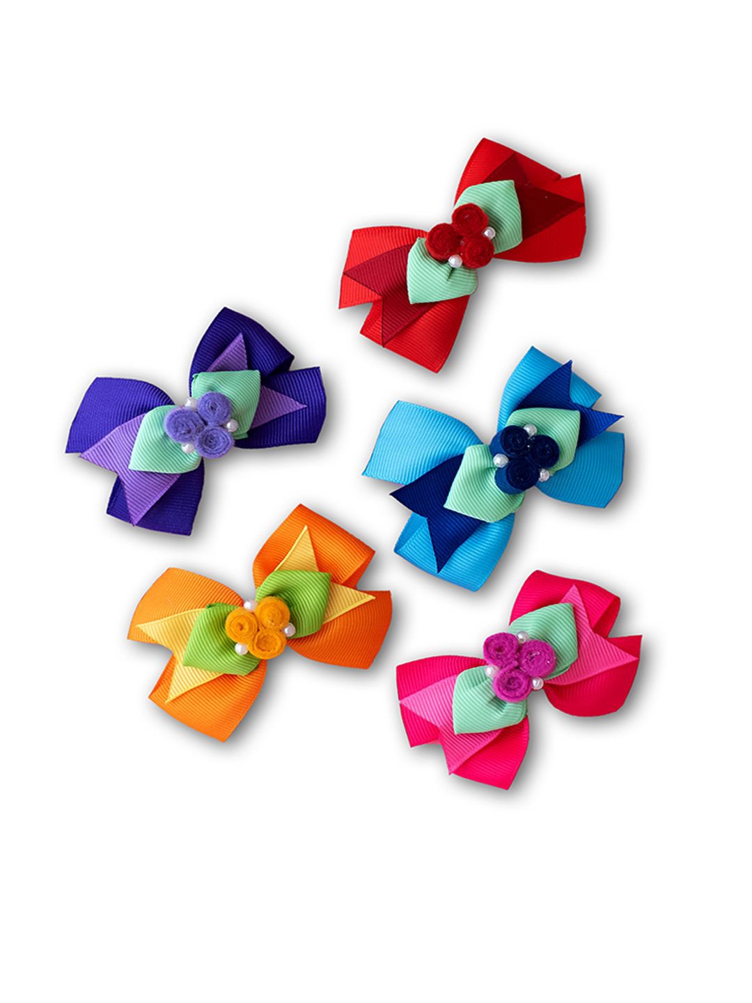 

RIBBON CANDY Girls Set of 5 Hair Accessory Set, Red