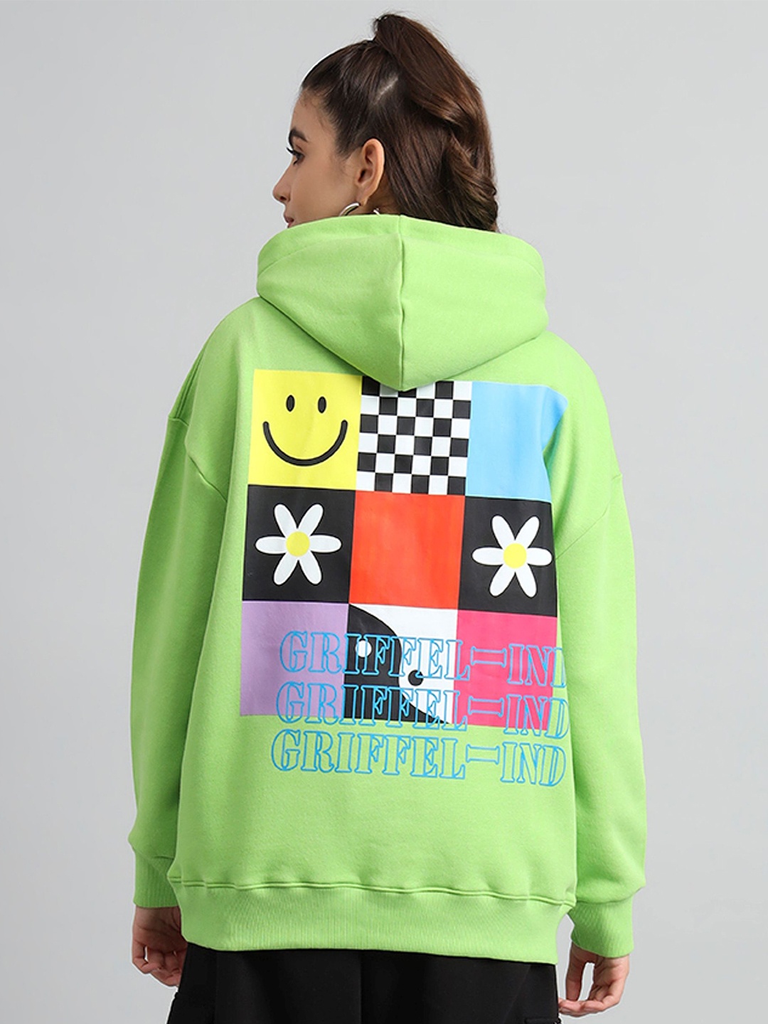 

GRIFFEL Women Graphic Printed Sweatshirt, Green