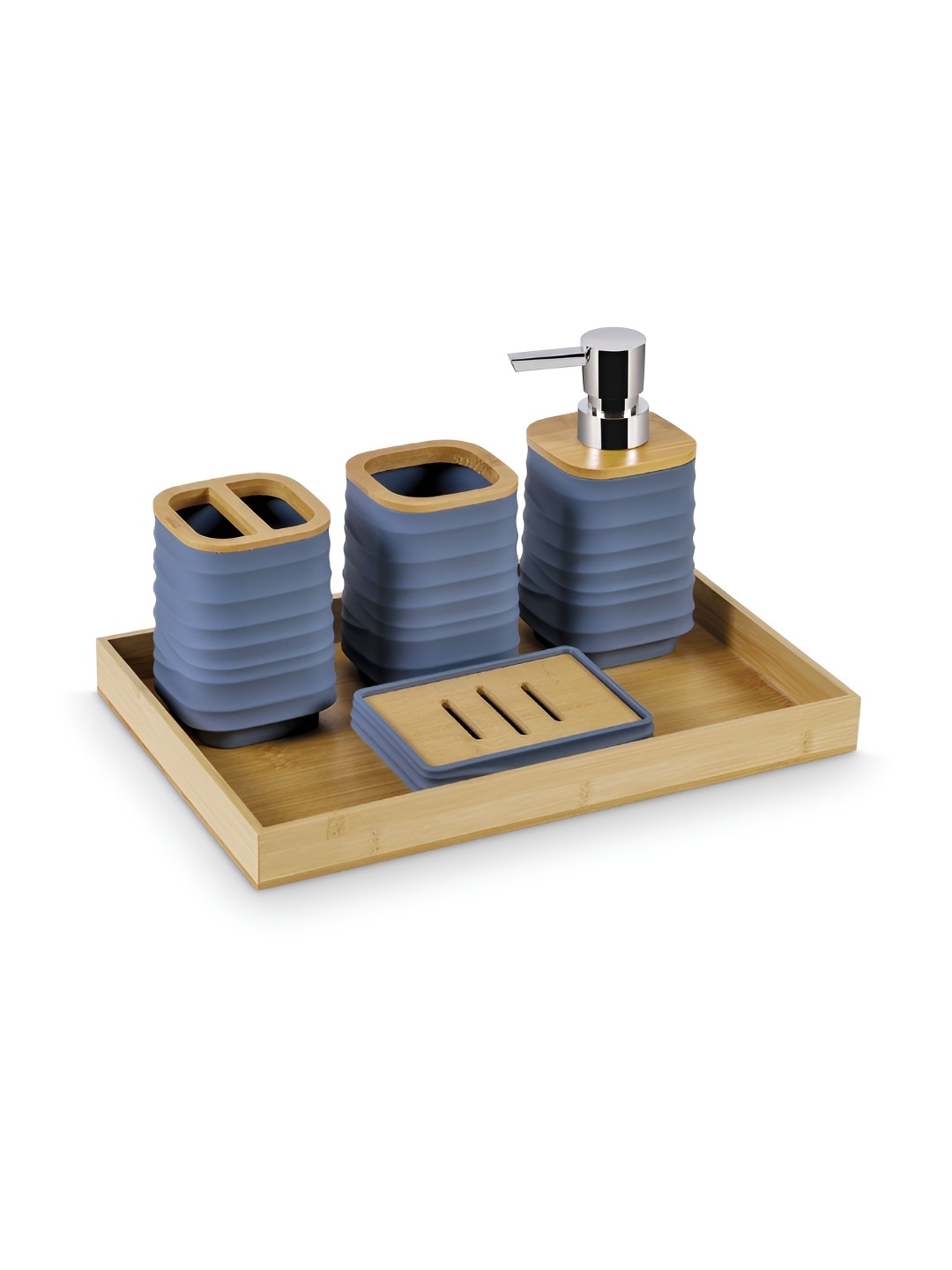 

Freelance Blue 5 Pieces Contemporary Bath Accessories Set