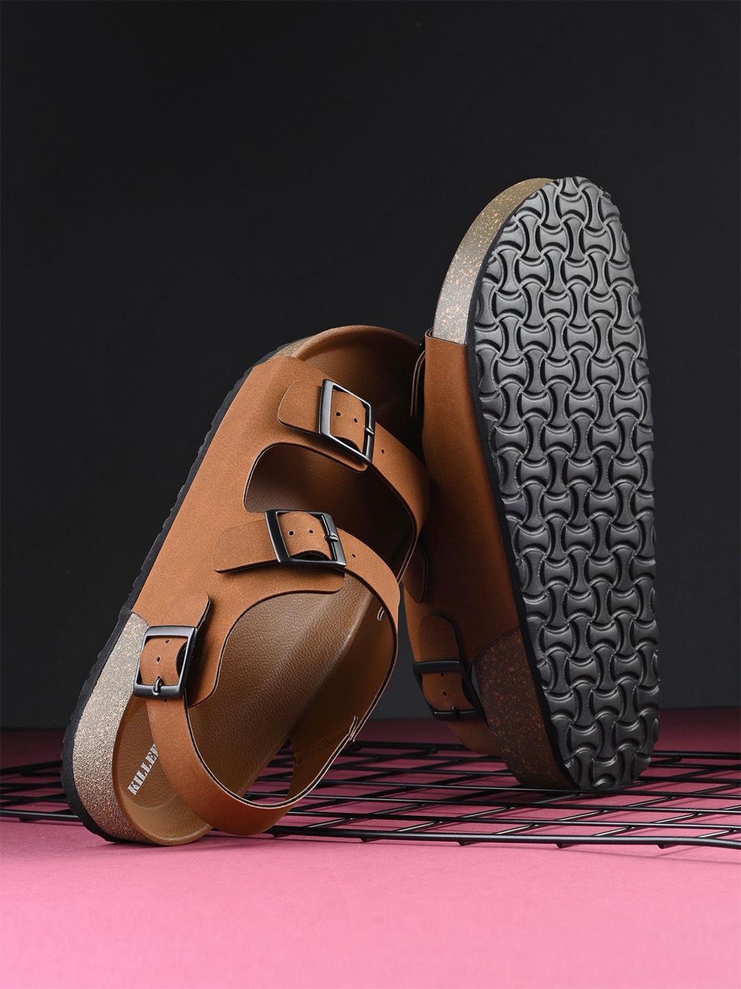 

Killer Men Comfort Sandals, Camel brown