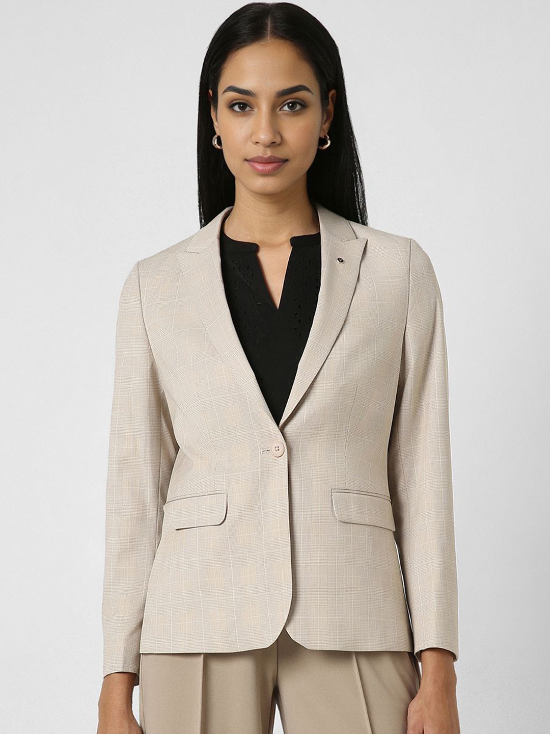 

Van Heusen Woman Single Breasted Blazer, Beige