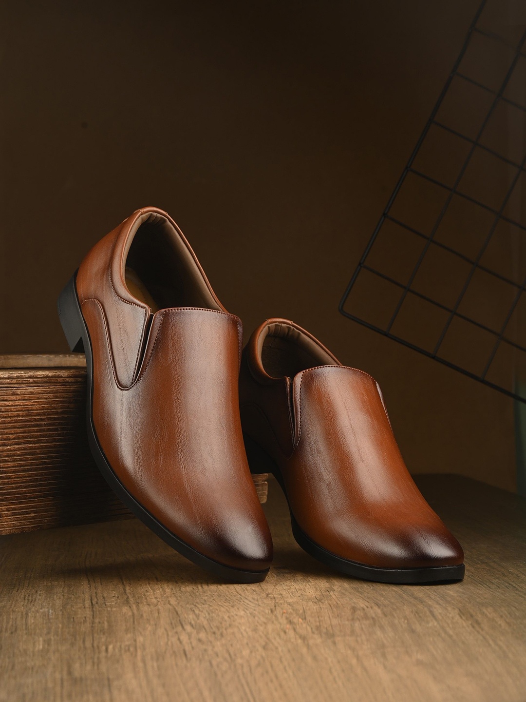 

Killer Men Leather Slip-Ons Formal Shoes, Tan