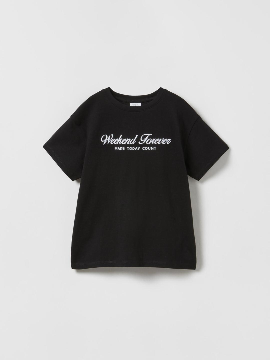 

ZARA Girls Black Tshirts