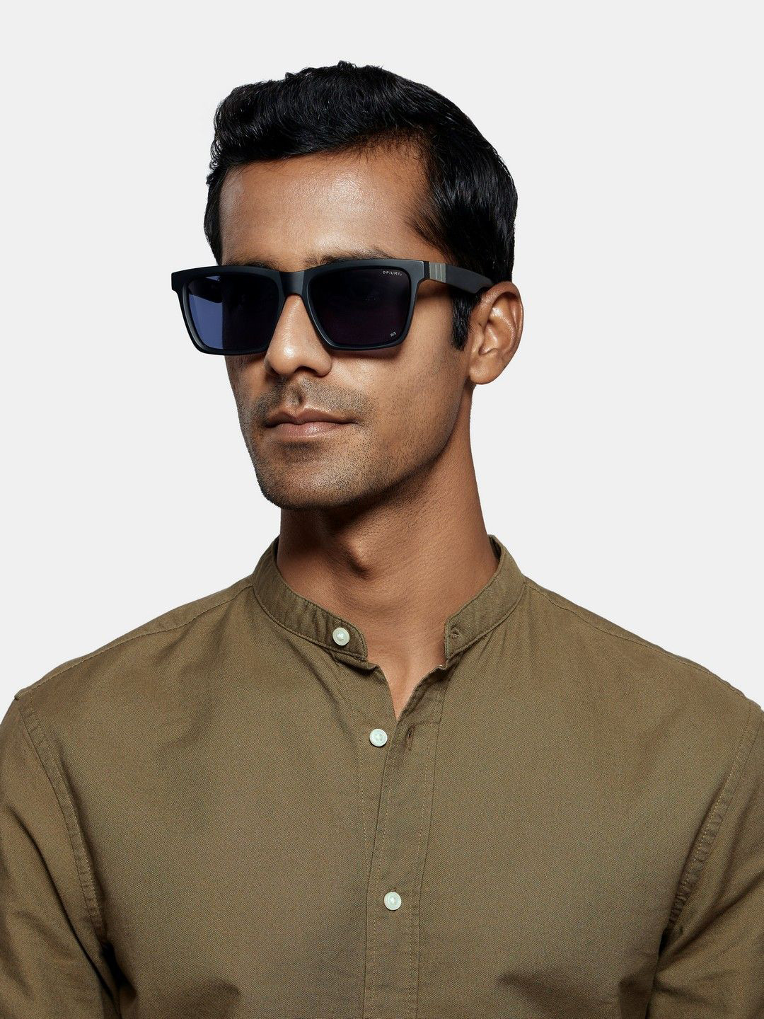

OPIUM Unisex Square Sunglasses with Polarised and UV Protected Lens OP-10292-C02, Black