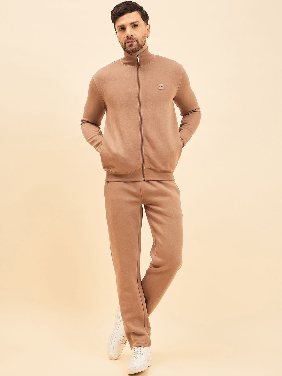 

Sweet Dreams Men Solid Cotton Tracksuits, Beige