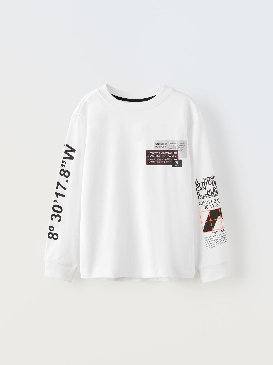 

ZARA Boys Beige Tshirts