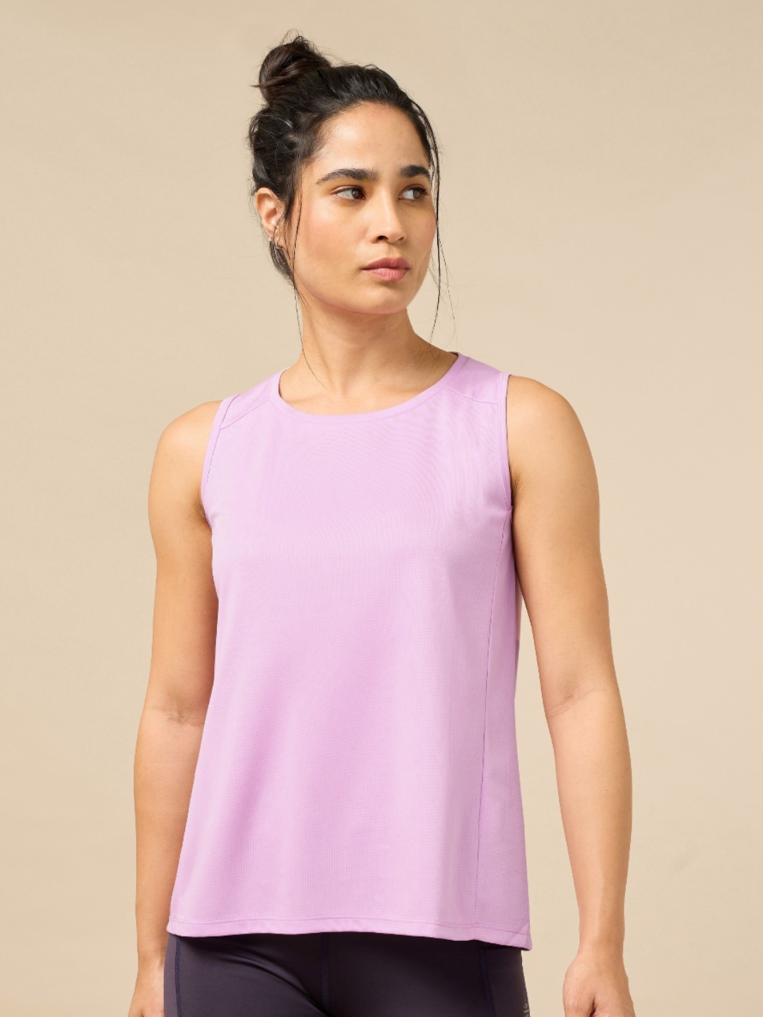 

CULT Women Moisture Wicking Solid Round Neck T-shirt, Lavender