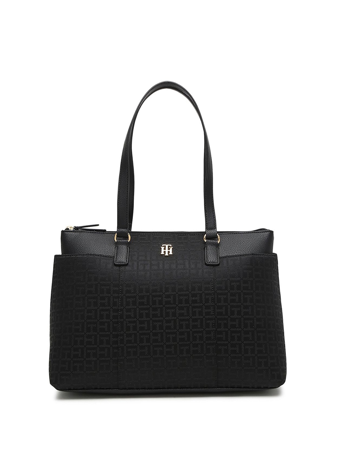 

Tommy Hilfiger Structured Tote BagTommy Hilfiger Women Textured Shopper Shoulder Bag, Black