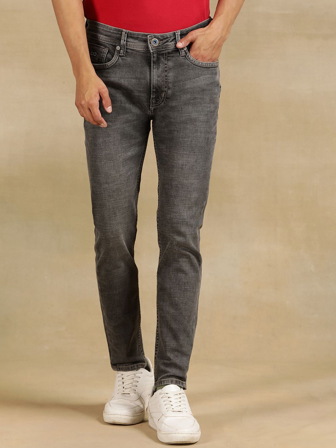 

JADE BLUE Men Cotton Mid-Rise Slim Fit Jeans, Grey