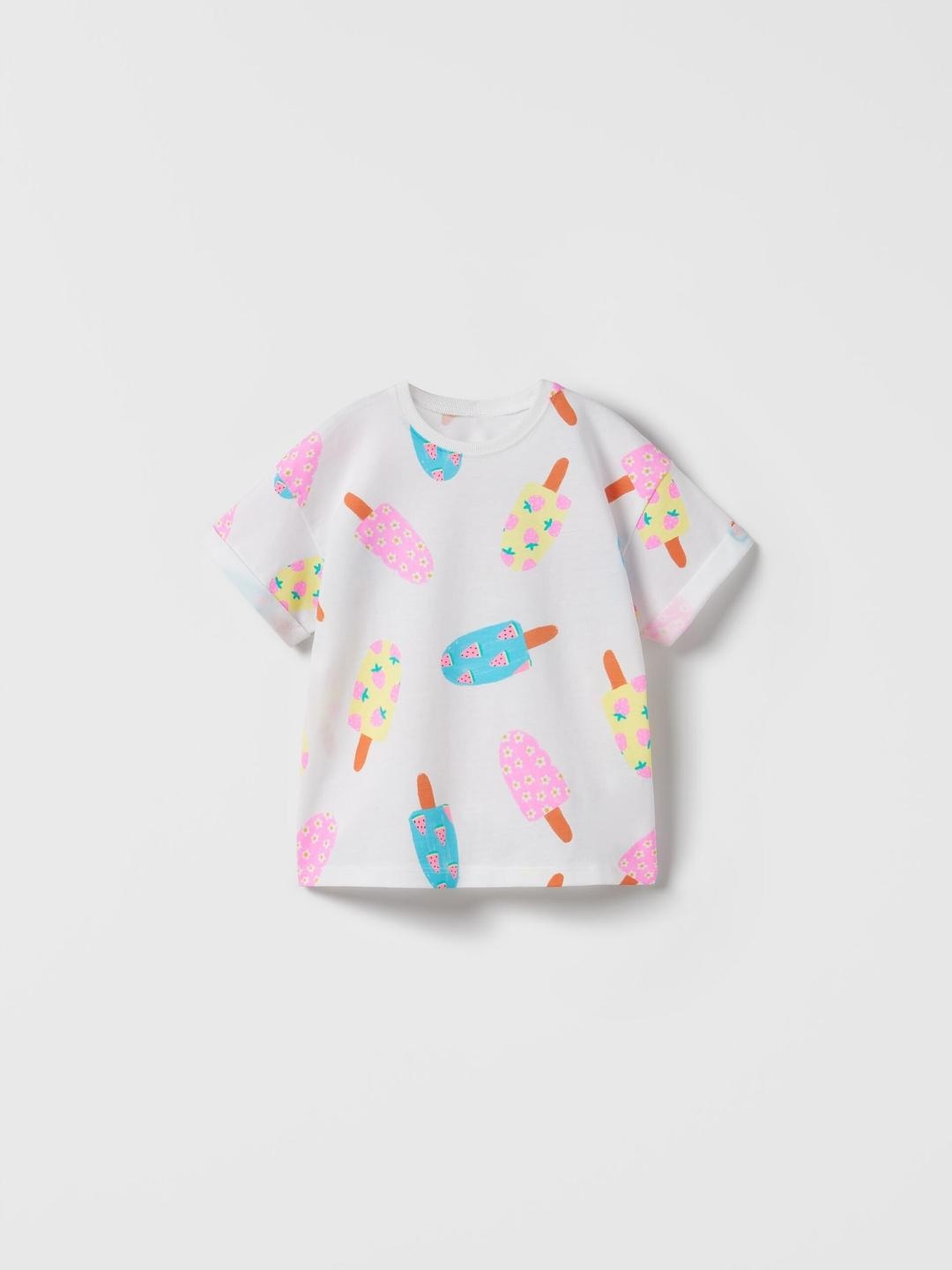 

ZARA Kids-Unisex White Tshirts