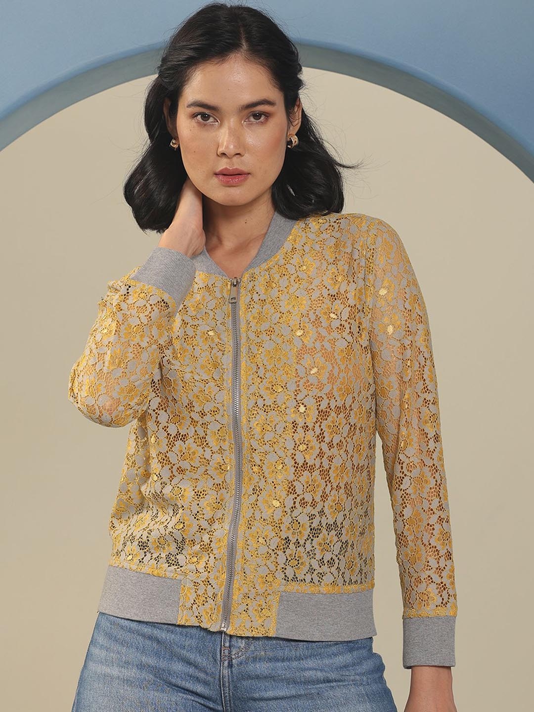 

SALT ATTIRE Women Bomber Jacket, Yellow