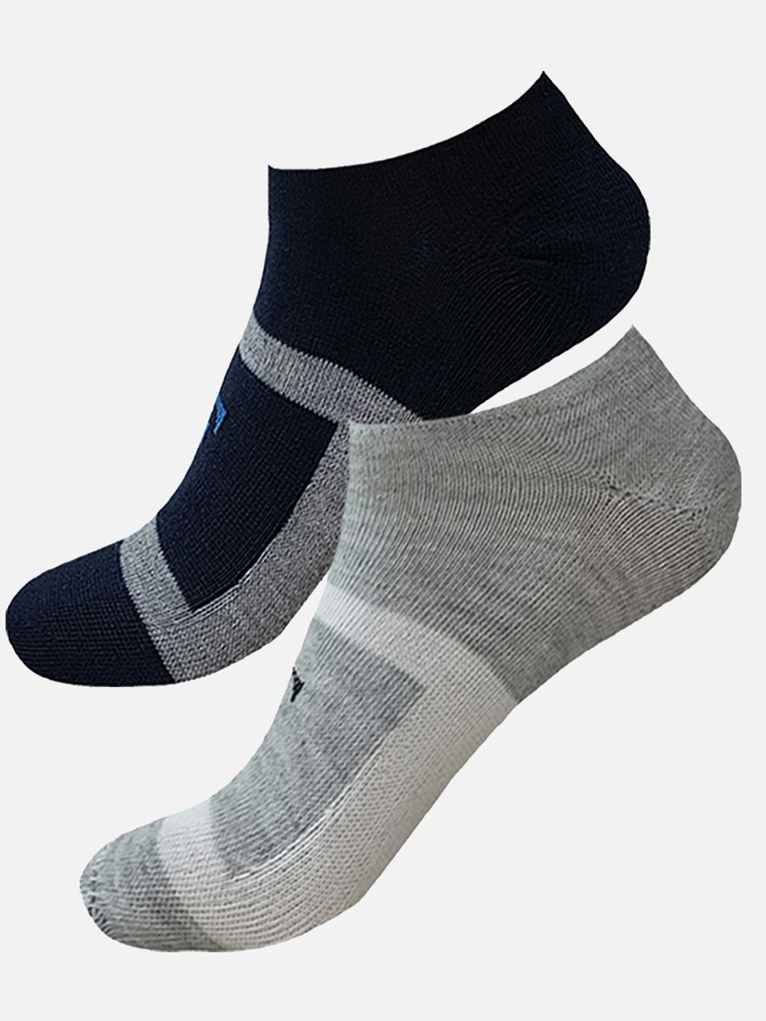 

FIMS Pack Of 2 Men Patterned Ankle- Length Sports Socks, Grey