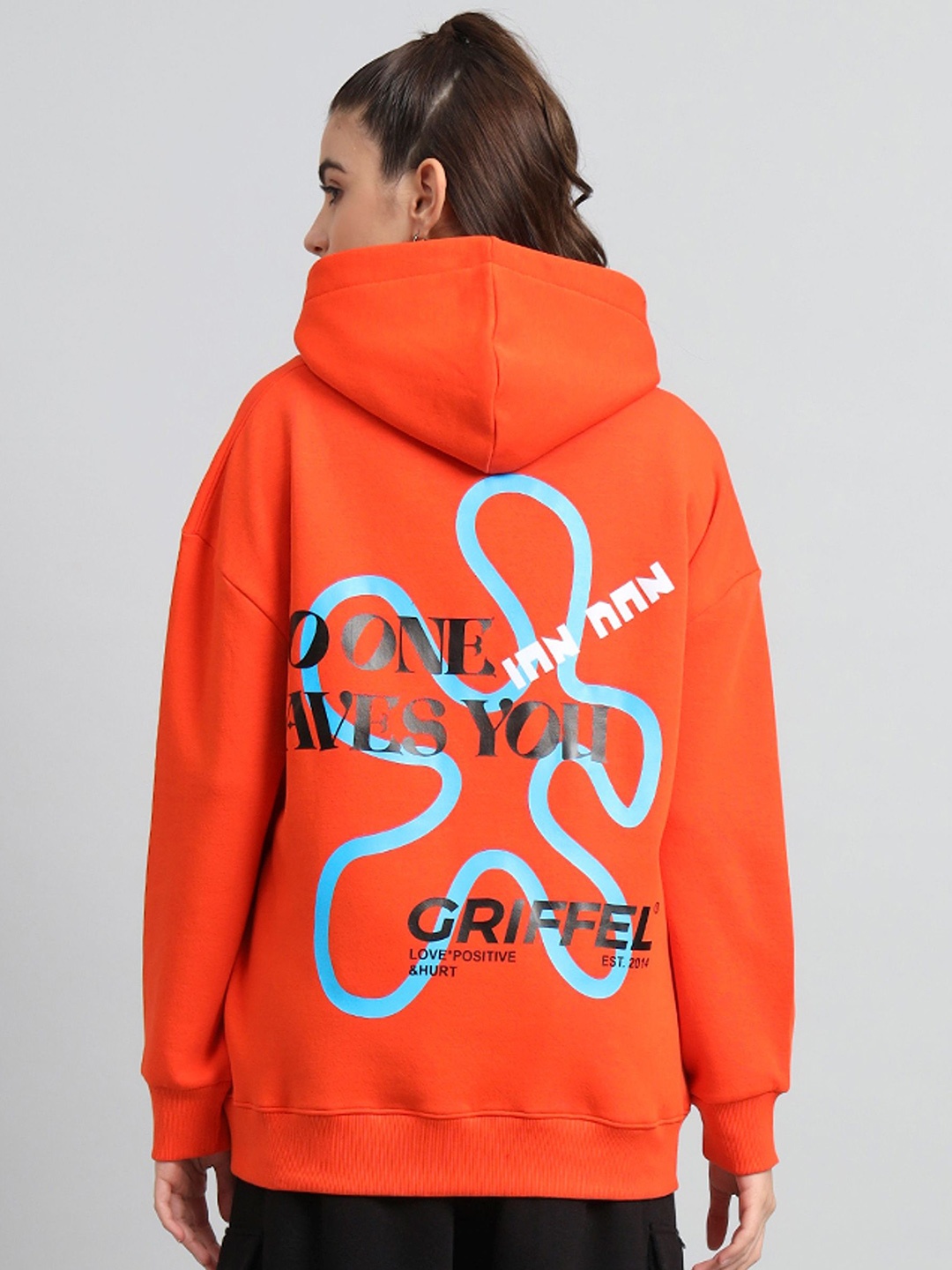 

GRIFFEL Women Printed Sweatshirt, Orange