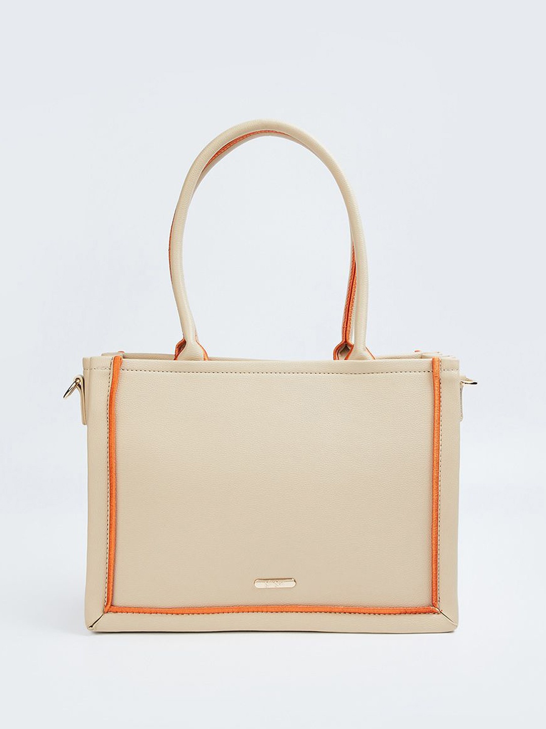 

Ginger by Lifestyle Women Solid Structured Shoulder Bag, Beige