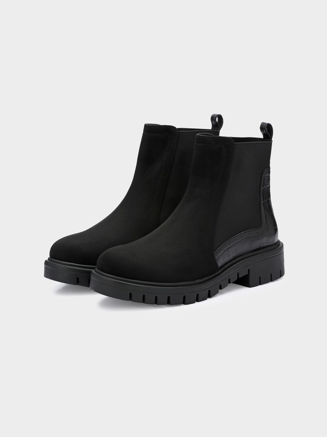 

ADORLY Women Round-Toe Chelsea Boots, Charcoal