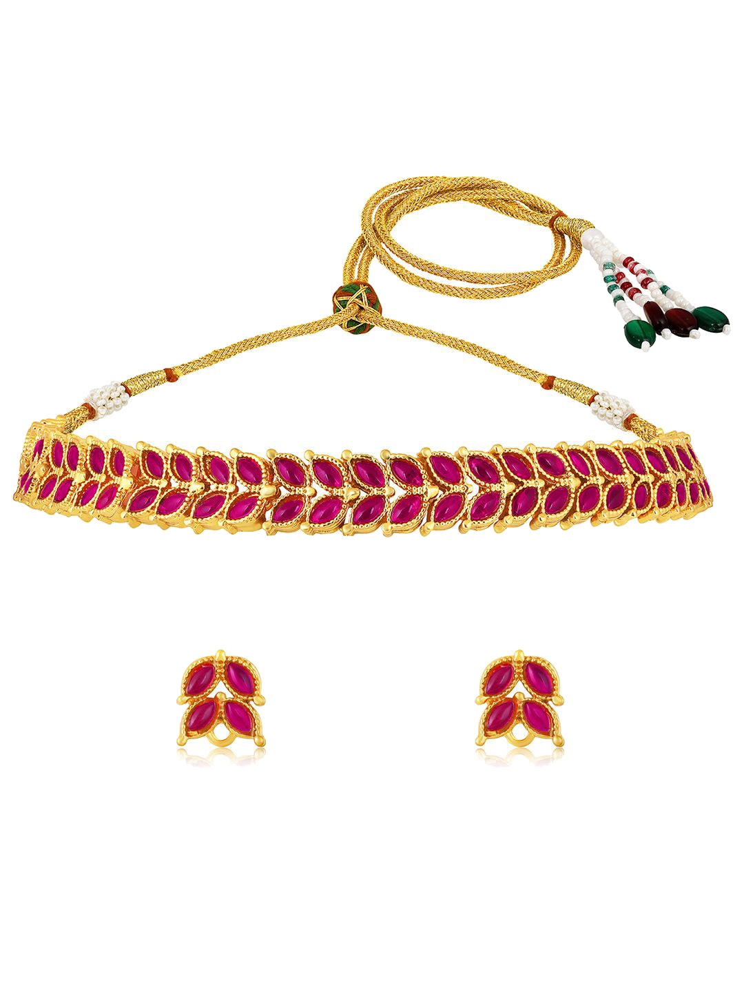 

Peora Gold-Plated Stone-Studded Jewellery Set