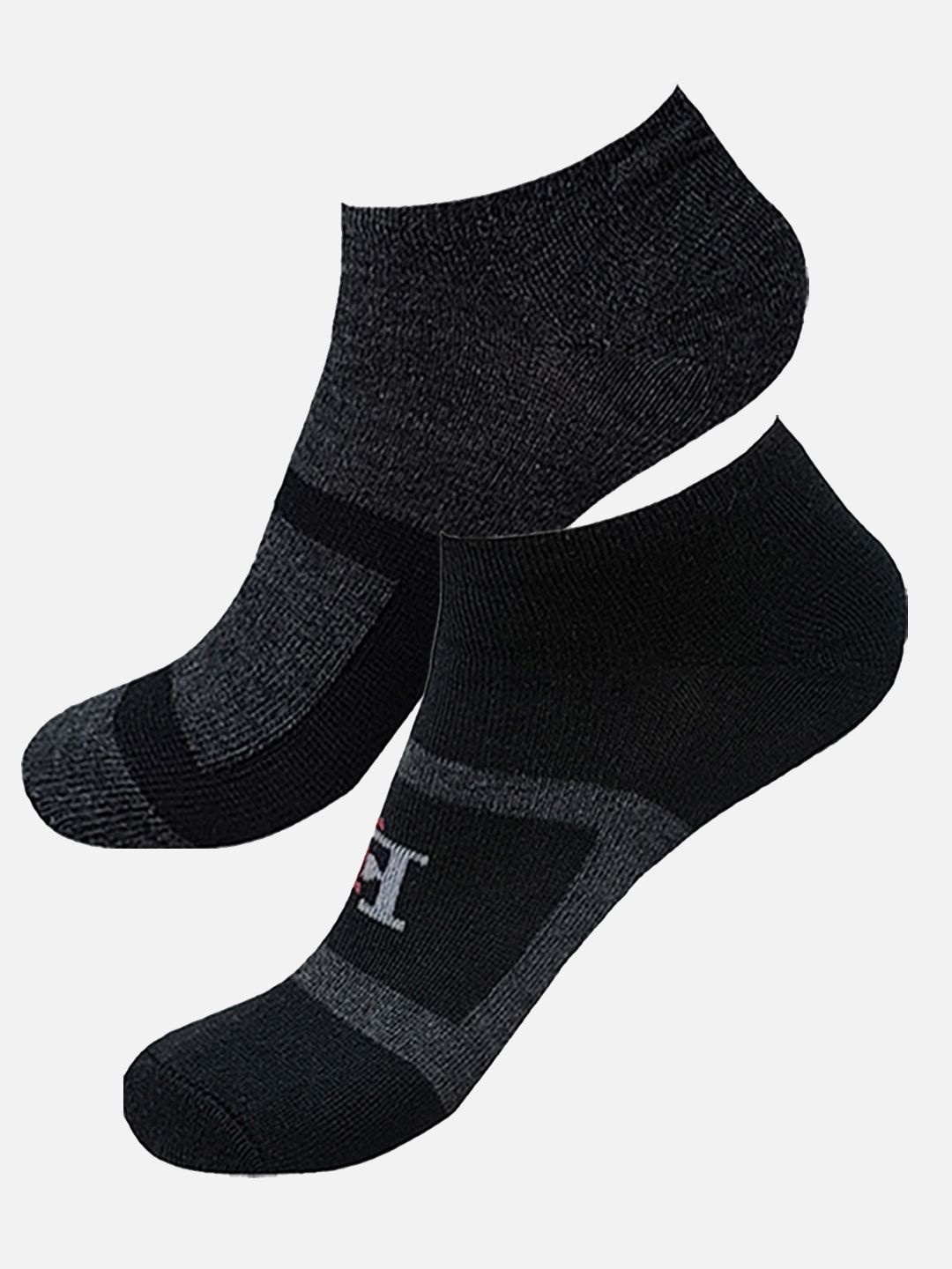 

FIMS Pack of 2 Men Ankle-Length Socks, Black