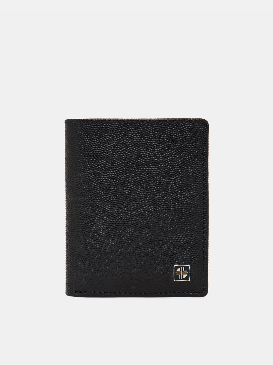 

Carlton London Unisex Textured Leather Two Fold Wallet with SIM Card Holder, Black
