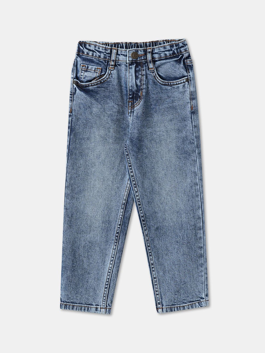 

R&B Boys Straight Fit Heavy Fade Jeans, Blue