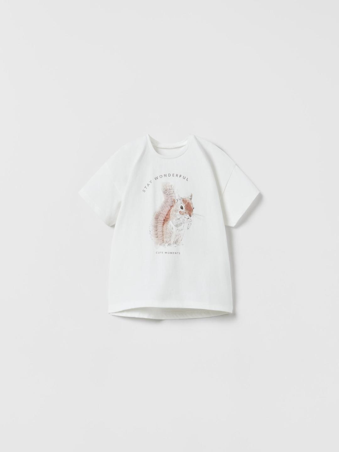 

ZARA Kids-Unisex White Tshirts