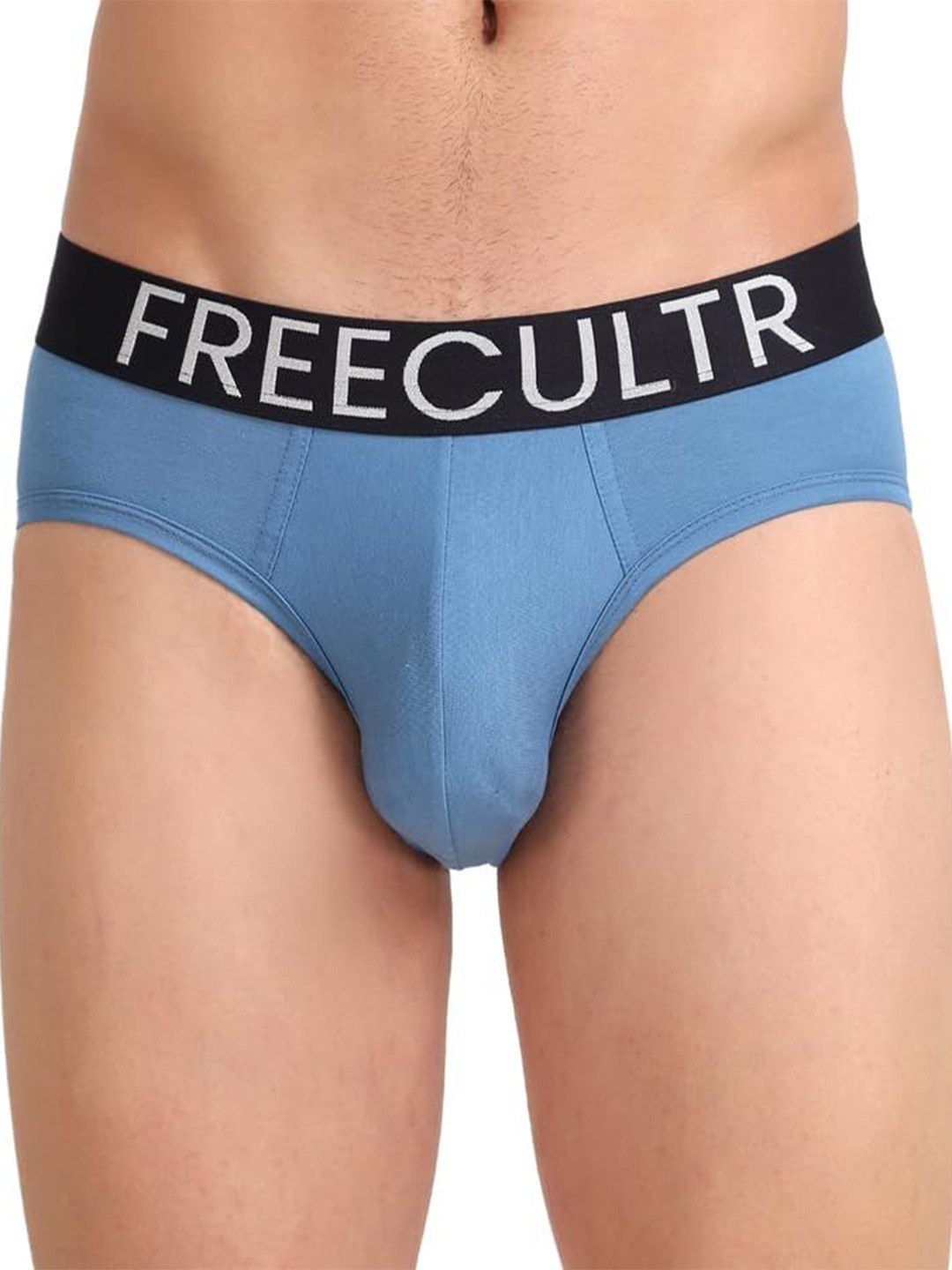 

FREECULTR Men Anti Bacterial Micromodal Cotton Basic Briefs, Blue