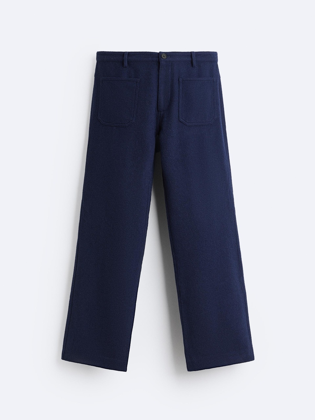 

ZARA Men Navy Blue Trousers