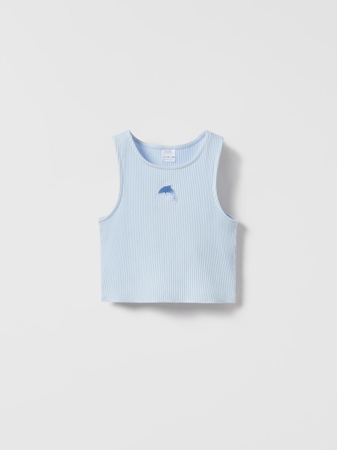 

ZARA Girls Blue Tshirts