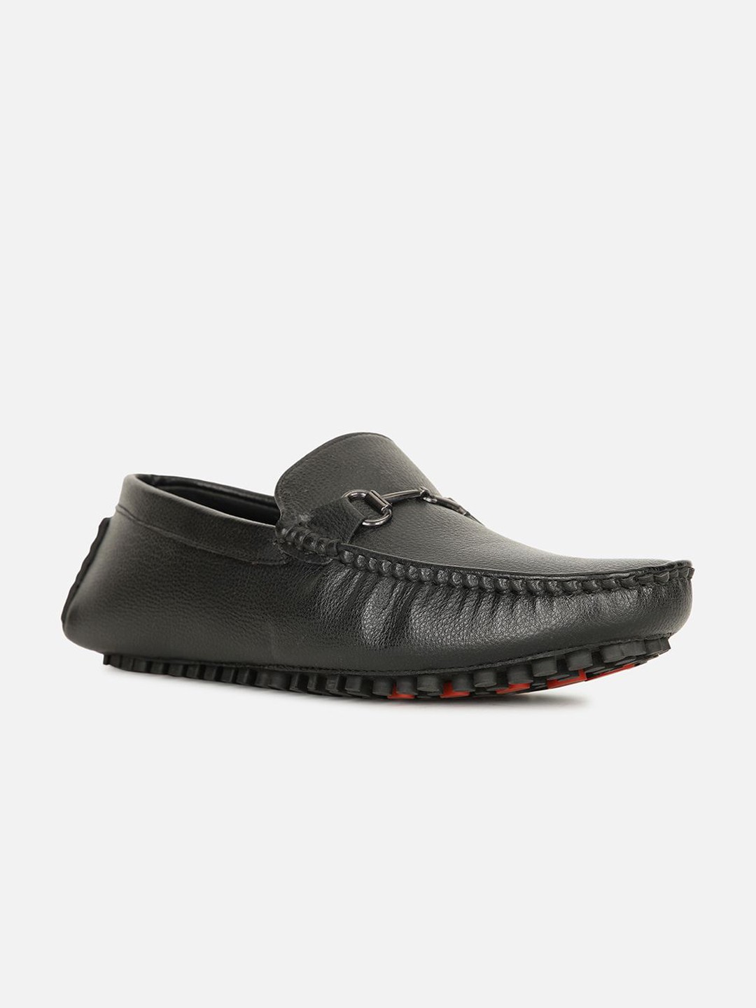 

Carlton London Men Square-Toe Formal Loafers, Black