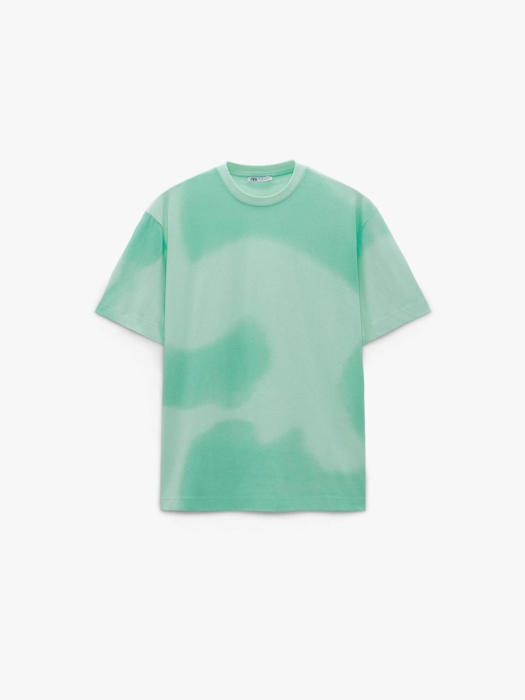 

ZARA Men Turquoise Blue Tshirts