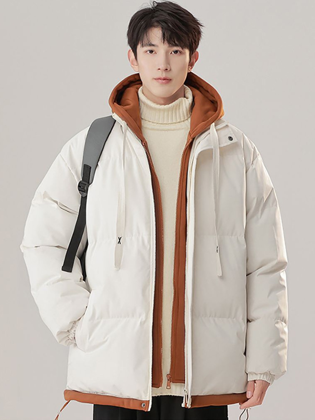 

StyleCast x Revolte Men Hooded Jackets, Beige