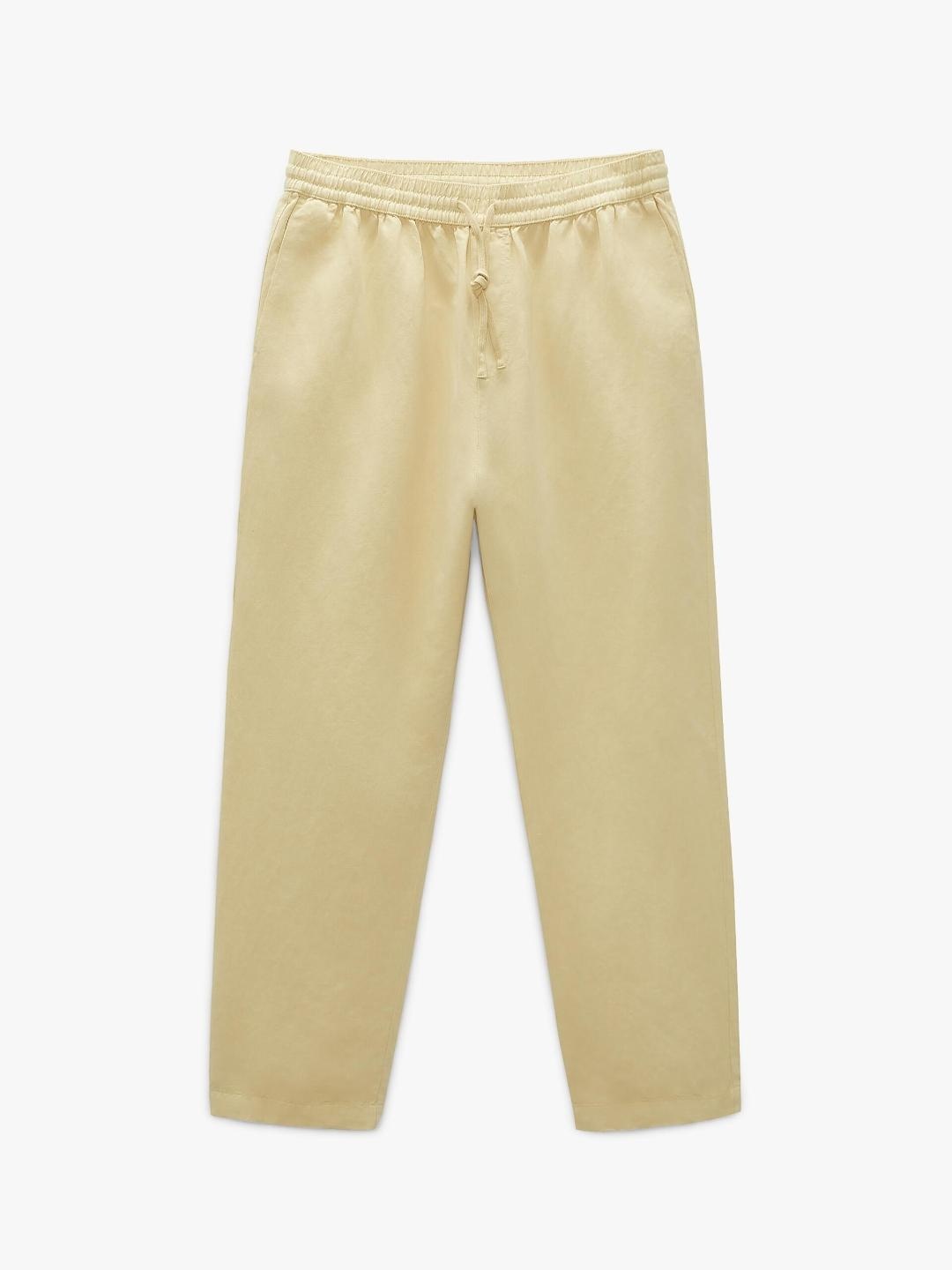 

ZARA Men Yellow Trousers