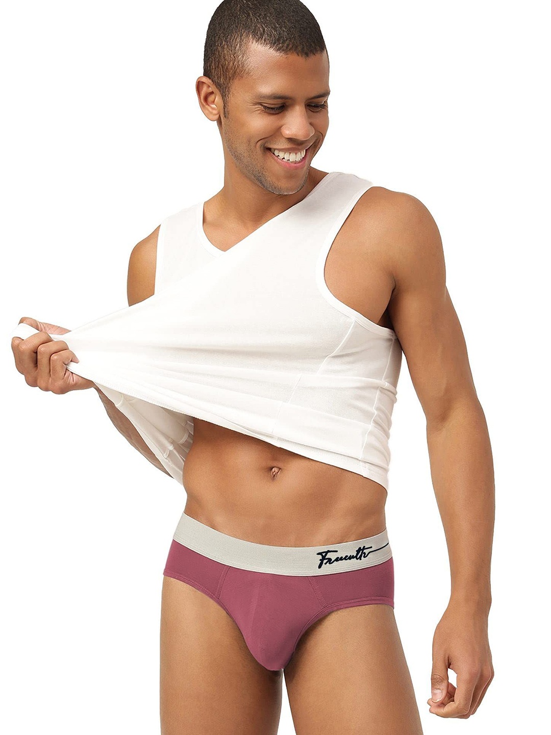 

FREECULTR Men Anti Bacterial Micromodal Basic Briefs, Rose