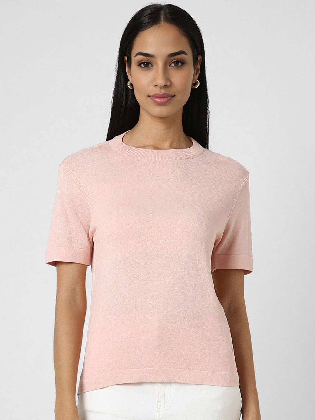 

Van Heusen Woman Round Neck Short Sleeves Top, Pink