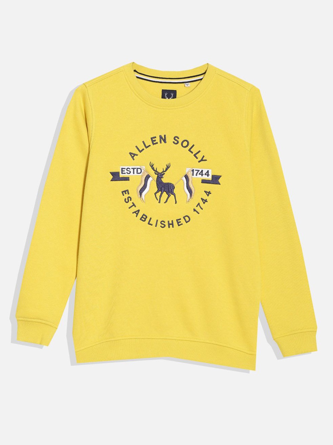 

Allen Solly Junior Boys Graphic Printed Cotton Sweatshirt, Yellow