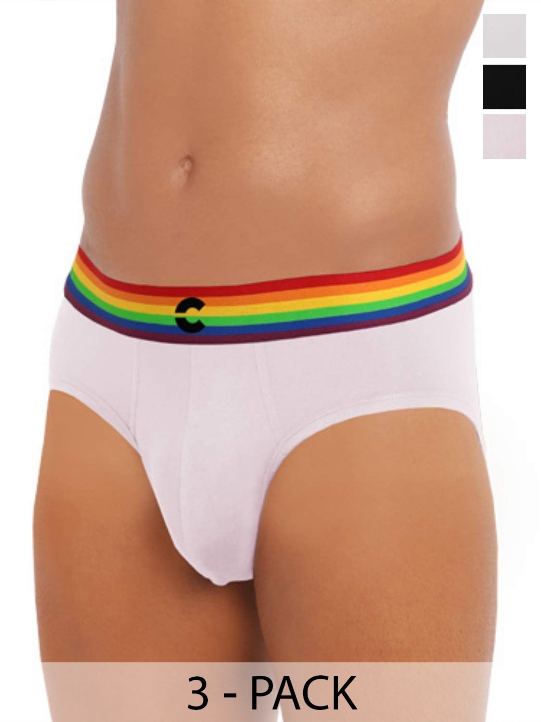 

FREECULTR Men Pack Of 3 Anti Bacterial Airsoft Briefs, White