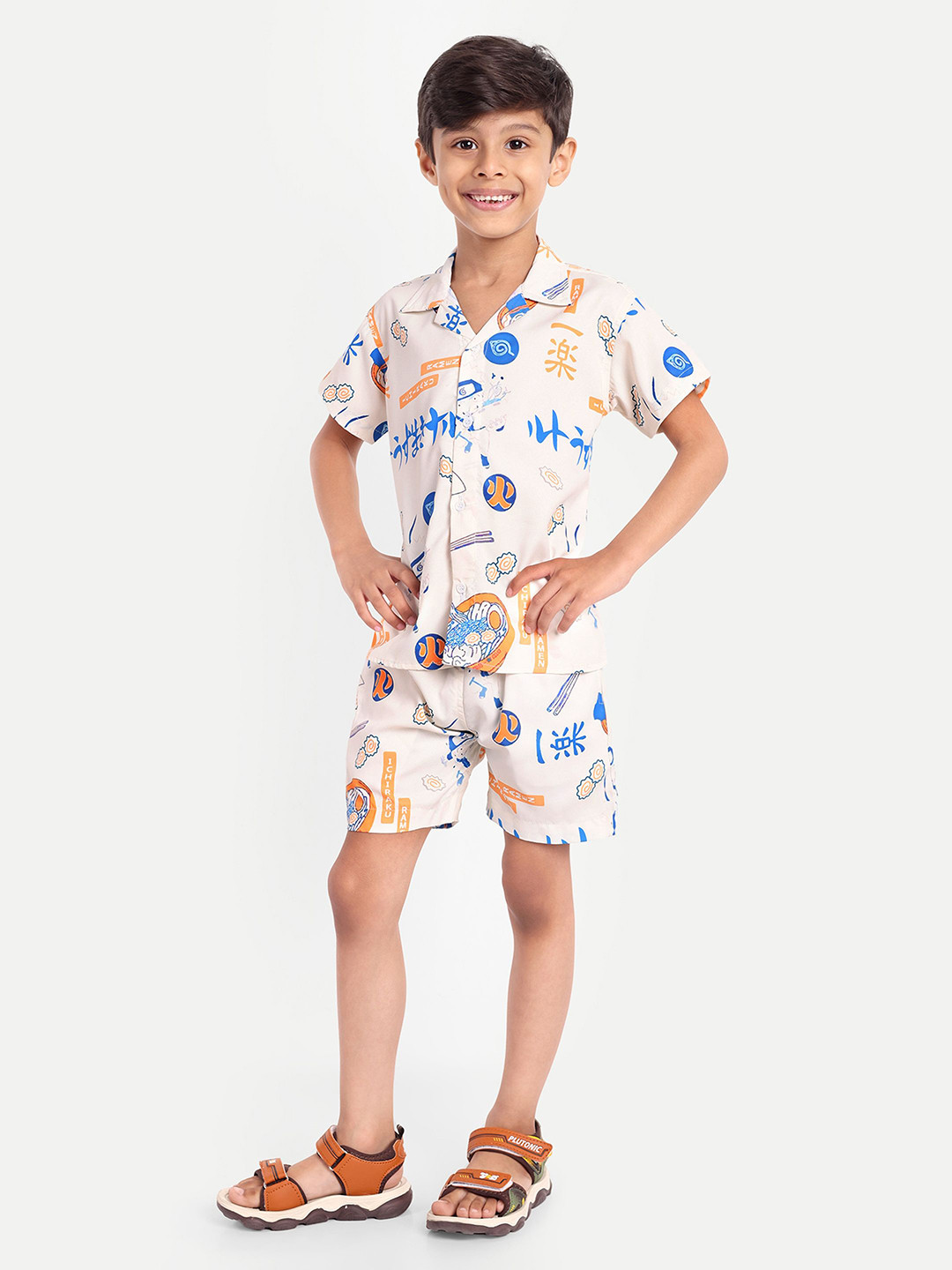 

BAESD Unisex Kids Printed Shirt with Shorts, Multi