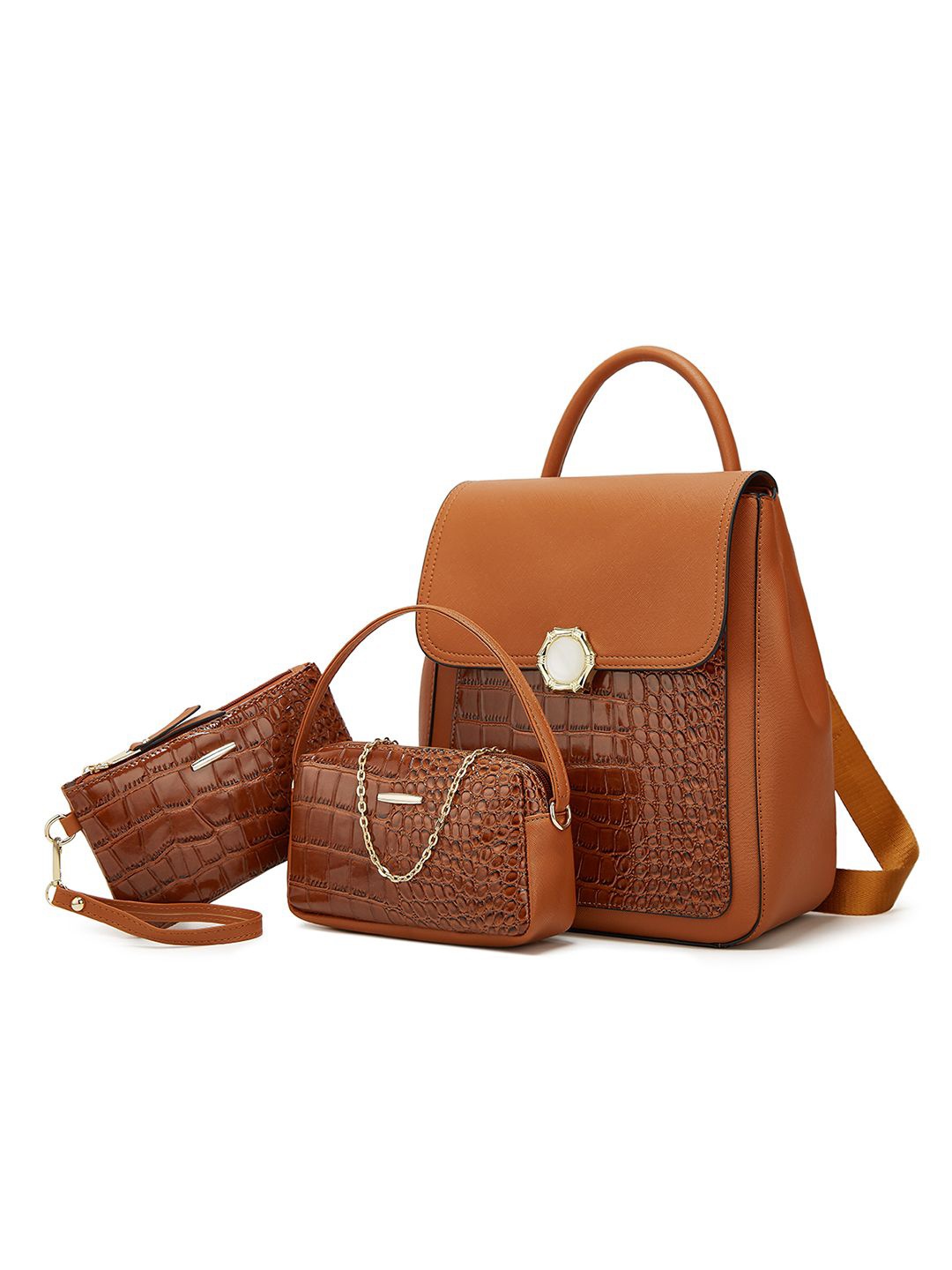 

RAVE Women Textured Backpack, Brown