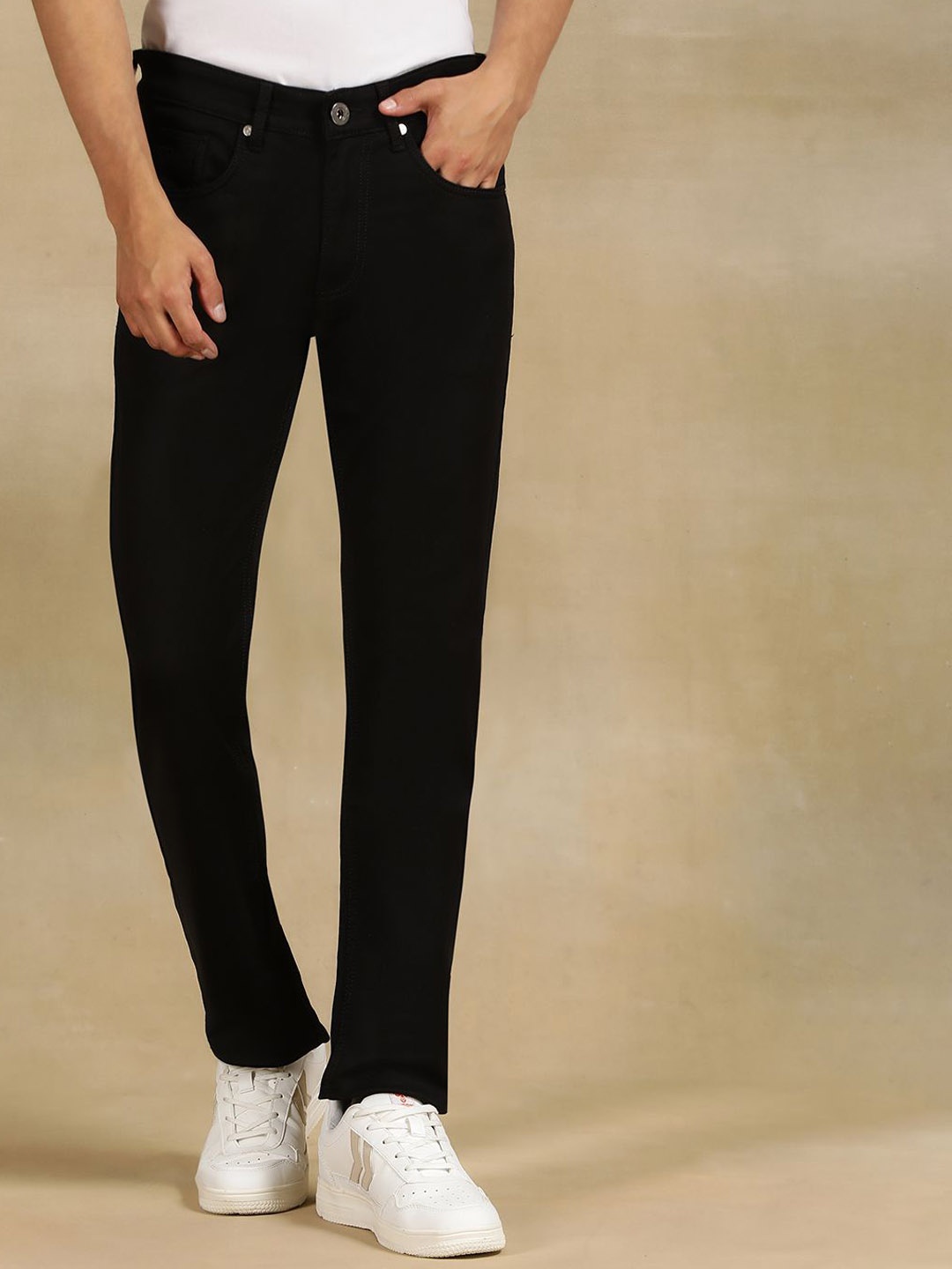 

JADE BLUE Men Cotton Slim Fit Non Stretchable Jeans, Black