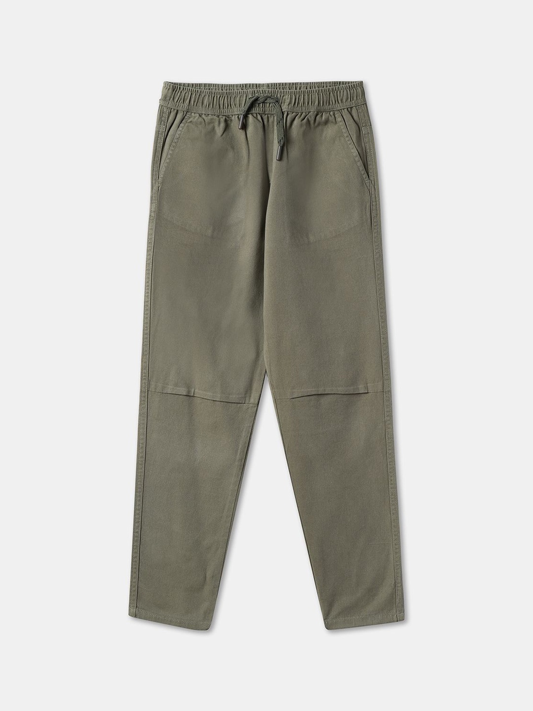 

R&B Boys Olive Cotton Drawstring Regular Fit Cargos Trousers