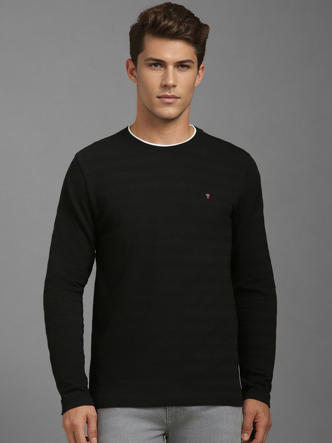 

Louis Philippe Sport Men Slim Fit T-shirt, Black